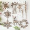 Christmas Scene Decor With Pc Snowflake And Reindeer Ornaments For Holiday Party
