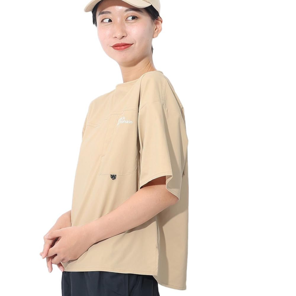Jack Wolfskin Short Sleeve Tech and Can Be Paired with Other JP UR ACTIVE SETUP T Everyday Wear Women's T-Shirt (TEXASHIELD CORE Water-repellent,