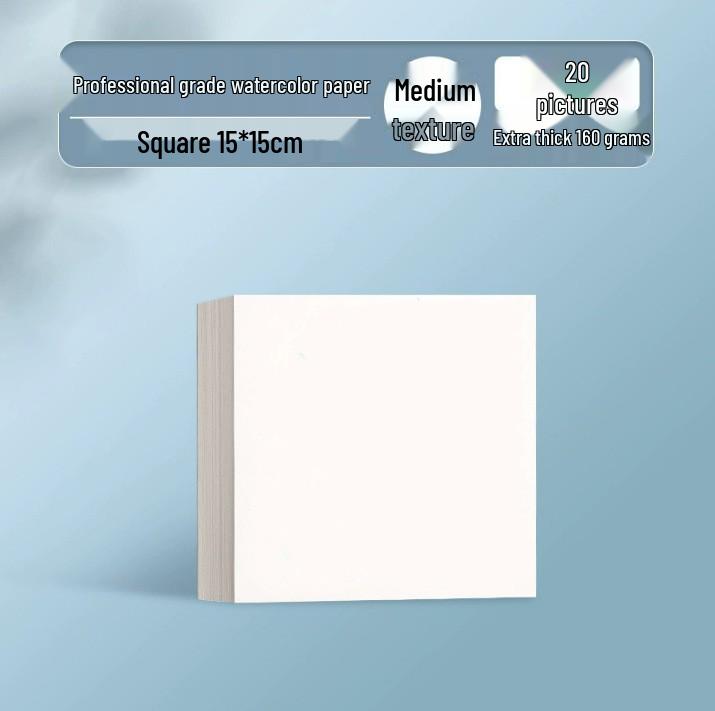 Fine Grain 300g Cotton Watercolor Paper - Round Dye Card for Painting & Drawing