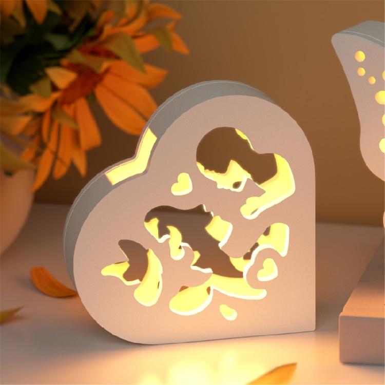 Hollowed Butterfly Heart Silicone Candle Stand Molds for Epoxy Resin Candle Holder Tealight Holder Gypsum Decoration