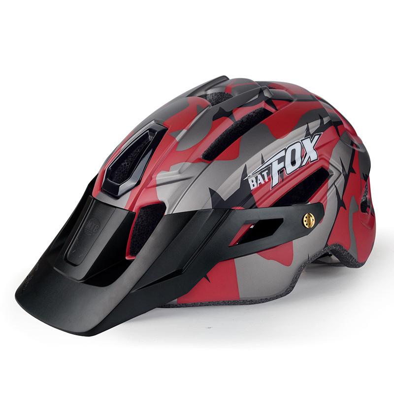 Bicycle Helmet MTB Mountain Bike Integrated Forming Riding Helmet with Warning Light Safety Helmet