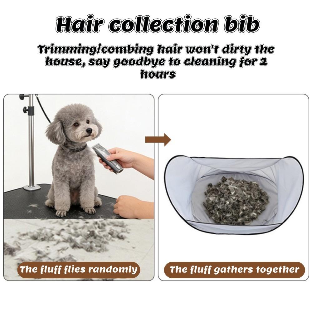 Pet Grooming Apron Foldable Hair Catcher Bag for Dogs Cats Home Use Hair Storage Easy to Clean