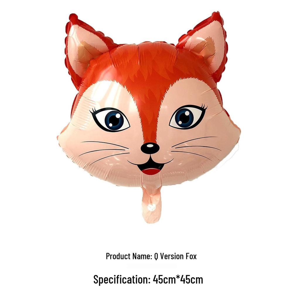 18" New Q Version Kids' Cartoon Animal Foil Balloon for Birthday Decorations