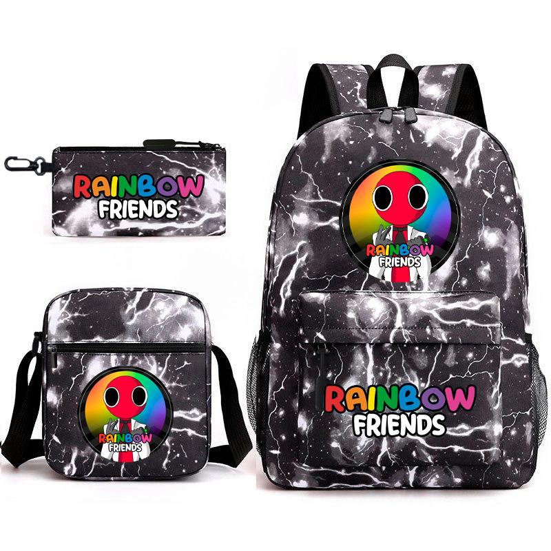 Rainbow Friends Gra Rainbow Friends Plecak Szkoła Podstawowa Torba Szkolna Gwiazda Zestaw Trzech Sztuk