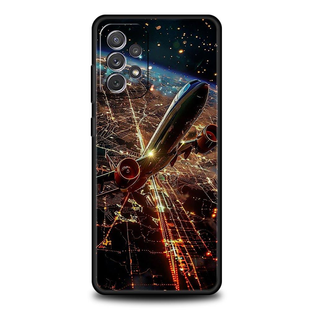 

Travel-Nspired Airplane Route Phone Case for Samsung Galaxy A55 A35 A15 A14 A13 A25 A54 A51 A71 A72 A73 A32 A52 A41 5G Soft TPU samsung a32 4g