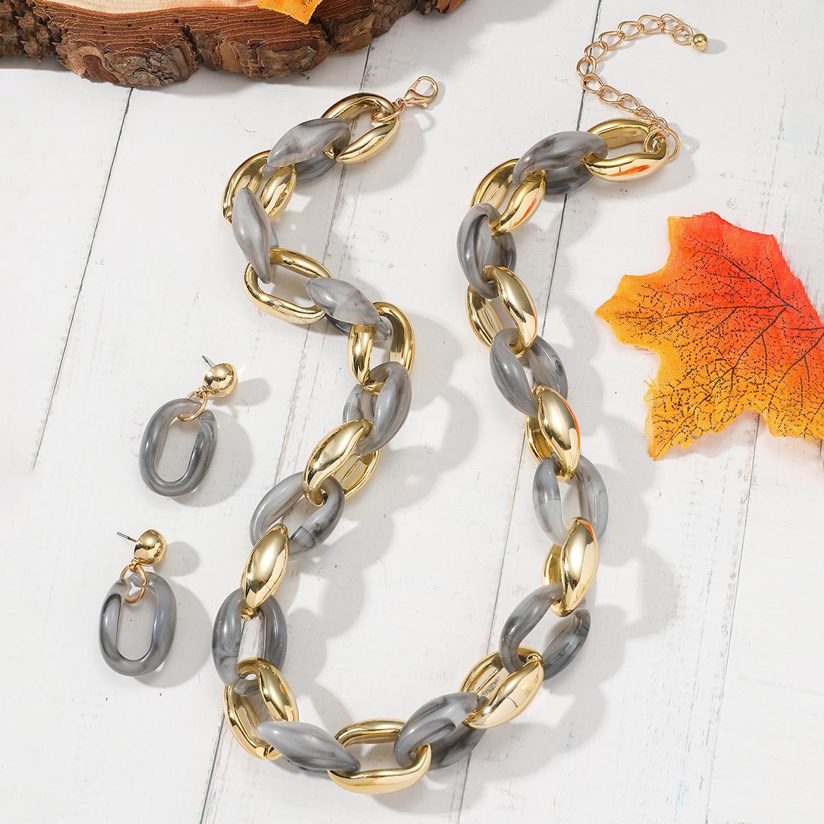 

Bohemia Chain Креативное ожерелье Серьги Женские массивные чокеры Ювелирные изделия Подарок