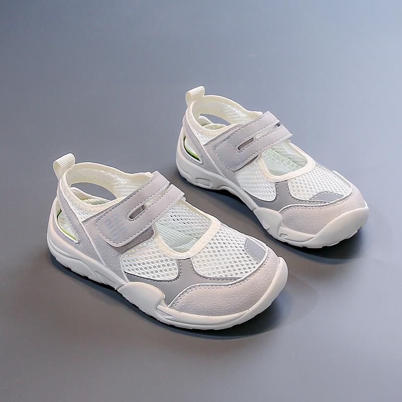 2025 Summer New Mesh Splicing Velcro Children's Sports Sandals Men's and Women's Beach Shoes Breathable Frame Shoes