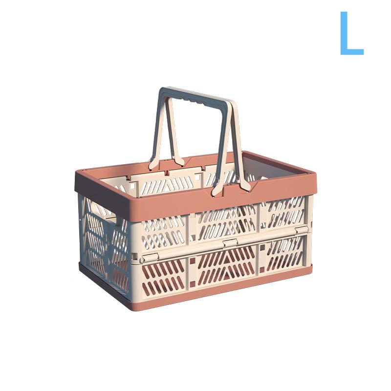 

Складная корзина для хранения пастельных тонов, 1 шт., большая складная коробка для хранения с ручкой для кухни, гостиной и рабочего стола 38*25*20cm розовый