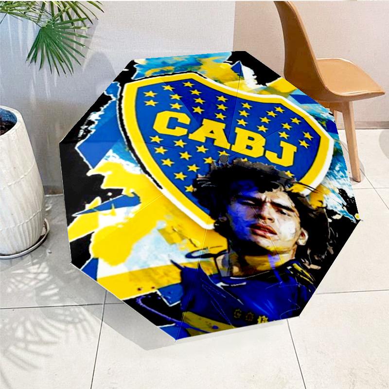 Boca Football Club Printed Automatic Umbrella, 8-Frame for Travel, Camping, Casual Umbrella, Essential Gift for for Family and Friends