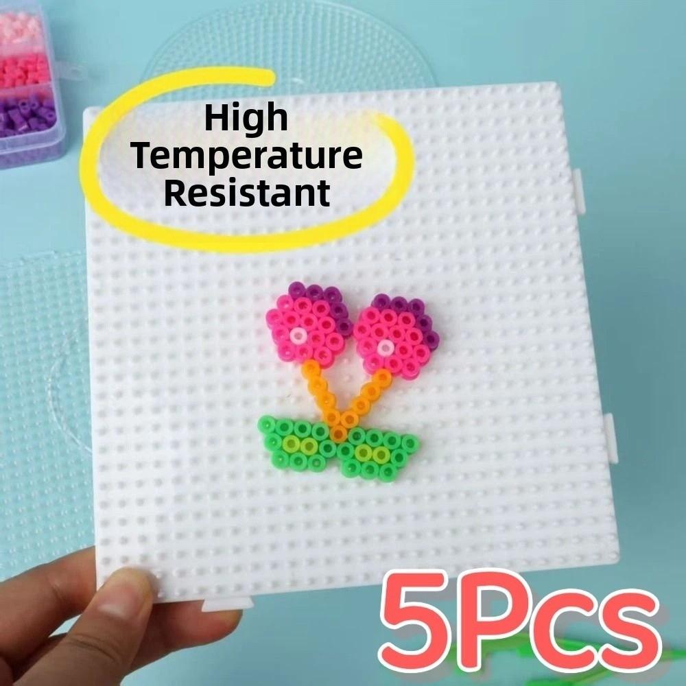 5Pcs DIY Fuse Beads Pegboards 5mm Beads Hama Beads Pegboards Melting Beads Boards  Educational Toys