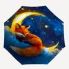 Moon Fox- Automatic Umbrella, Four Seasons Portable Folding Umbrella, Suitable for Men and Women, Travel, Daily Compact Umbrella, Outdoor Ac