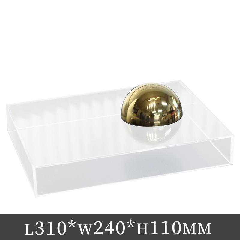 

Modern Luxury Transparent Acrylic Cover Ornaments Jewelry Display Box Rectangular Crafts Dust Cover Aesthetic Decoration