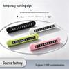 Glow-in-the-Dark Car Phone Number Plate for Temporary Parking