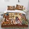 Egyptian Mythology Pharaoh Hieroglyphics Bedding Set Duvet Cover Bed Set Quilt Cover Pillowcase Comforter King Queen Size