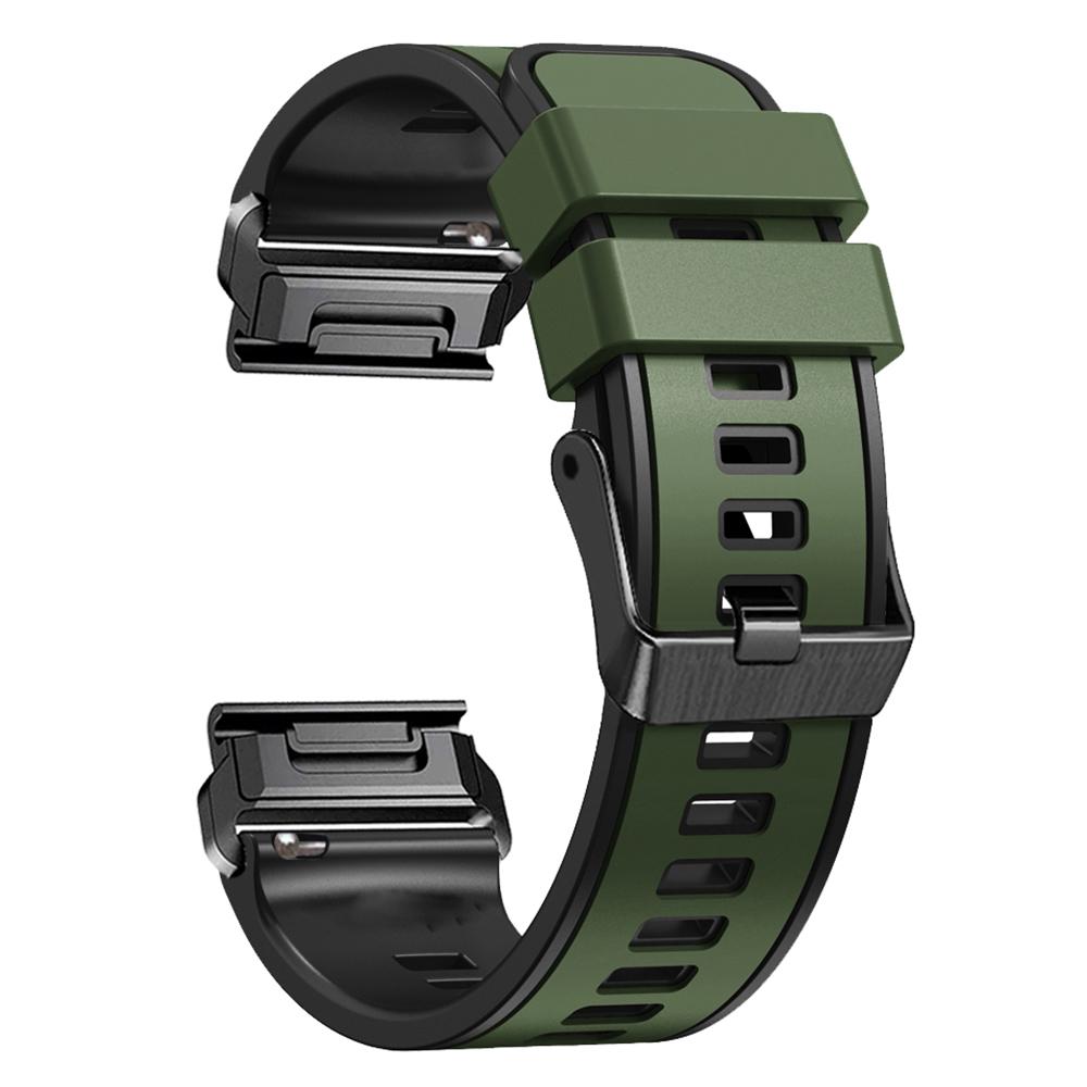 For Garmin Tactix 7 Pro/Tactix Delta Replacement Wristband Quick Release Dual-color Soft Silicone Sport Watch Band