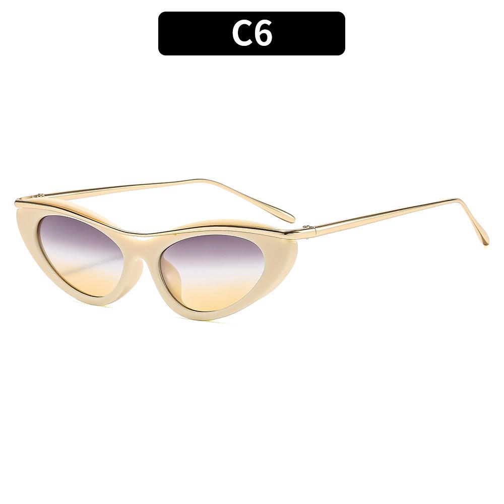 Fashion Cat Eye Sunglasses Women Luxury Brand Punk Metal Frame Sunglass Vintage Sexy Travel Eyewear UV400 Shades