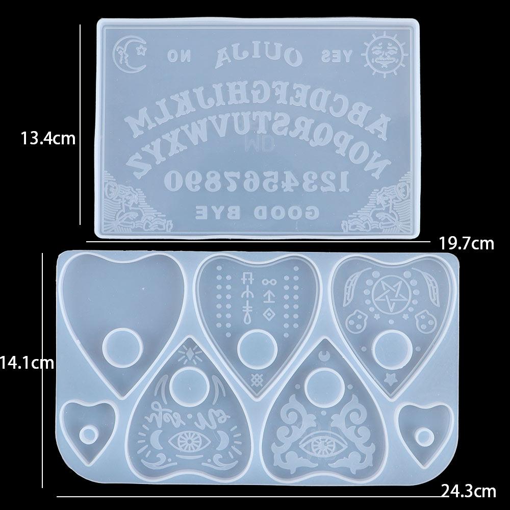 Gioco Gotico Resina Epossidica Fatto a Mano Argilla di Silicone Strumenti Tavola Ouija Planchette Stampo Stampo per Colata in Resina