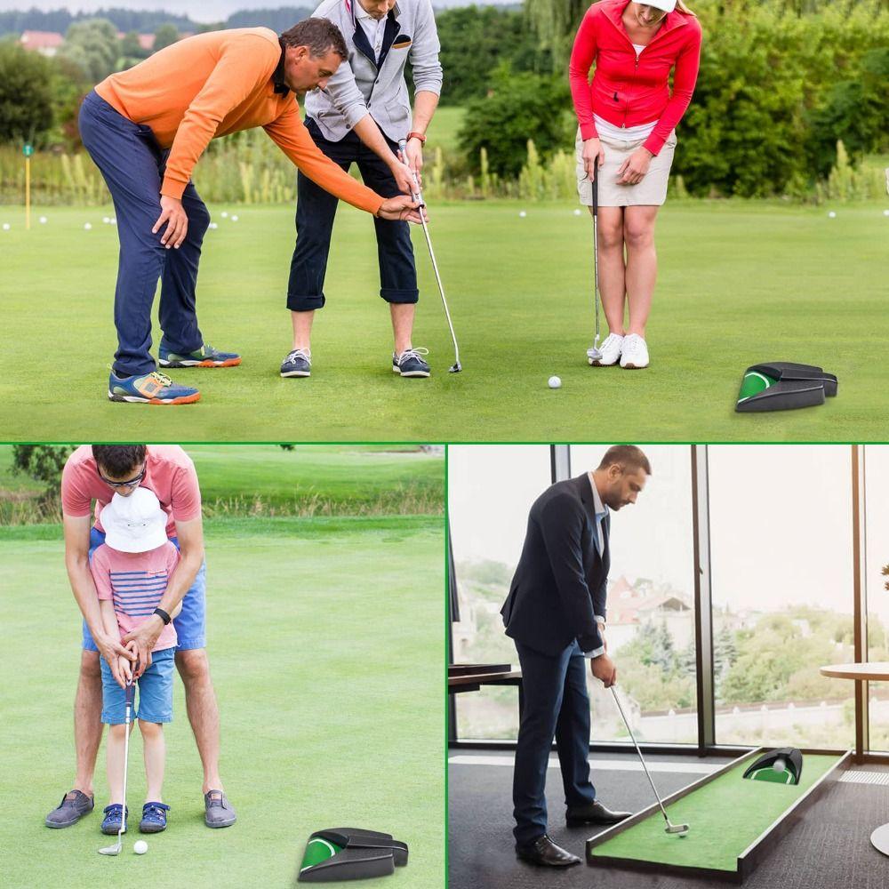 Portable Design Golf Putting Cup Auto Returning Golf Training Aid  Indoor Outdoor Golf Practice
