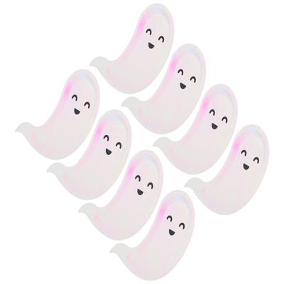 8 Pcs Ghost Plate Paper Halloween Dinner Bathroom Decorations Dining Table Tray Party Cake Plates