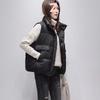 Autumn and winter hooded outer wear down cotton vest vest double zipper short coat women