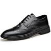 New Spring Men's Shoes Business Casual British Brock Leather Shoes Men's Wedding Shoes