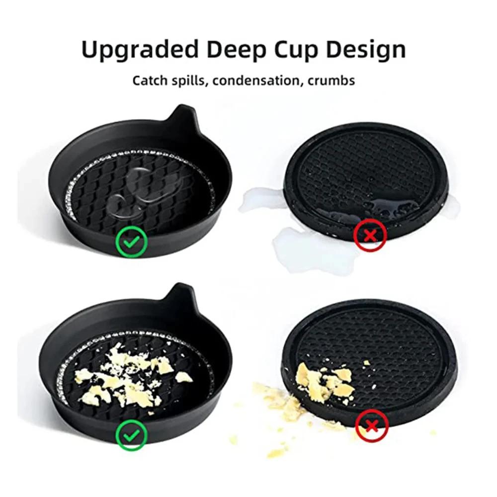 New Non-slip Water Cup Pad Car Coaster Diamond Rhinestone Bling Decoration Anti-skid Rubber Cup Bottle Mat Accessories