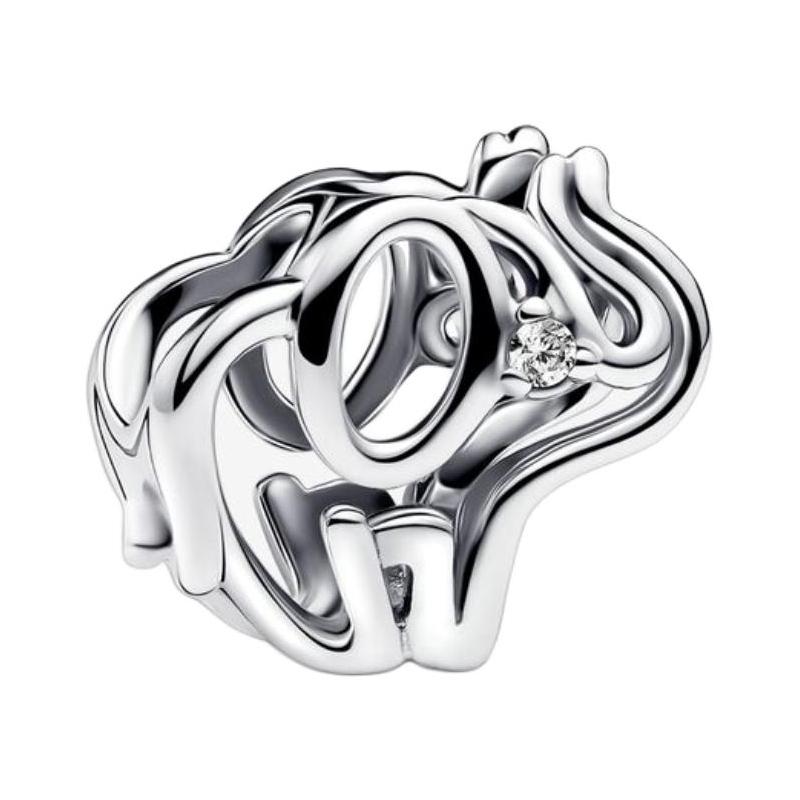 Pandora Hollow elephant shape sterling silver pendant women s silver 793345C01