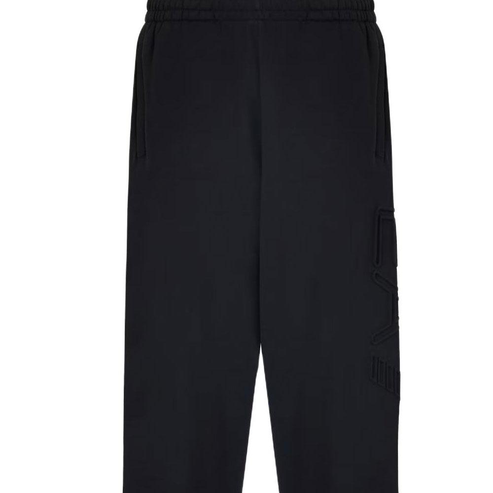 Emporio Armani EA7 Logo Series Organic Cotton Jogging Pants Knitted Sports Pants Men bottoms Black 7M000154-AF10432-UC001