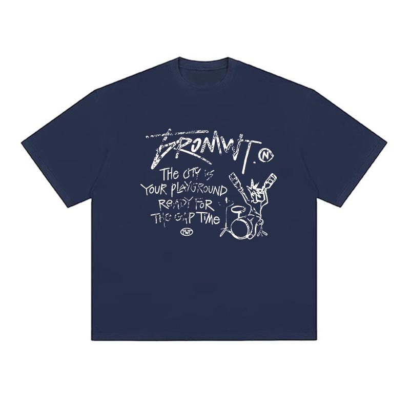 

Plus Size Graffiti Print Women s Oversized T-Shirt M (80-100 lbs)