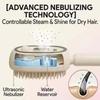 2026 Electric Steaming Hair Straightener Brush Electric Spray Air Cushion Massage Hair Brush Rechargeable Detangling Steam Brush
