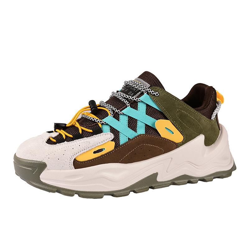 Pánské ležérní tenisky se zvýšenou podrážkou se zvýšenou prodyšností šněrovací běžecké boty