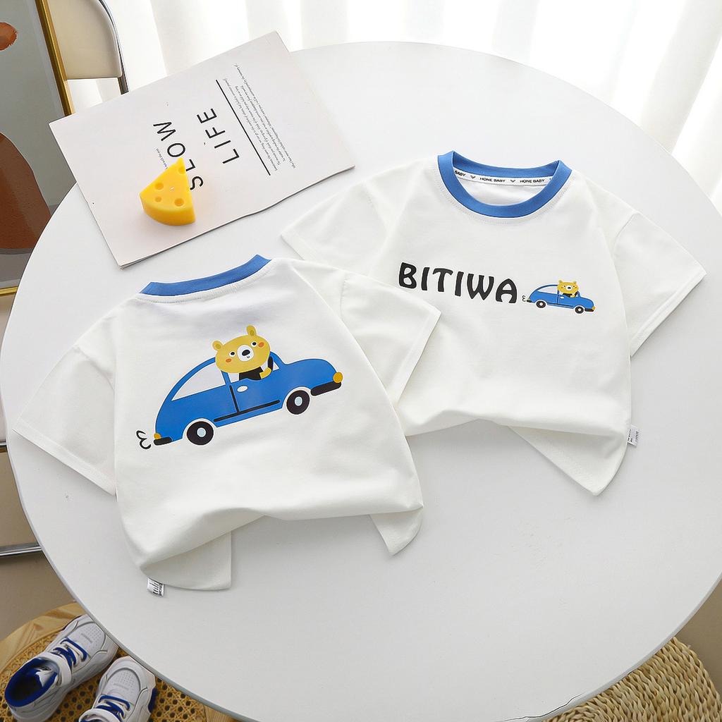 Children's short-sleeved T-shirt summer cotton new boys Korean version of girls boys clothes half-sleeved baby top children's clothing
