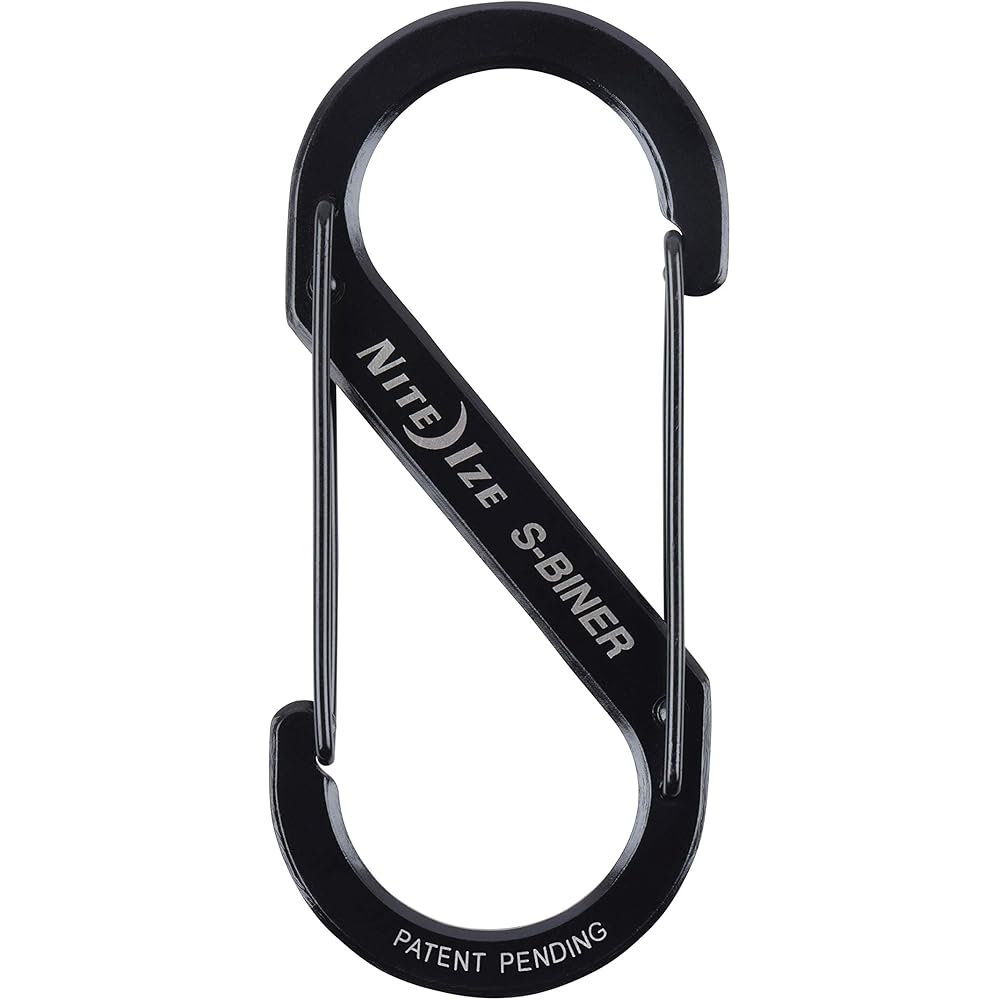 Nite Ize S-Biner Stainless Steel Carabiner #5 Black 3.5 in (8.9 cm) Multi-Use Clip