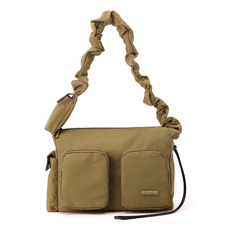 Neuer Design-Sinn einfache Damen-Tasche plissiert lässig vielseitig Nische Schulter Achseltasche
