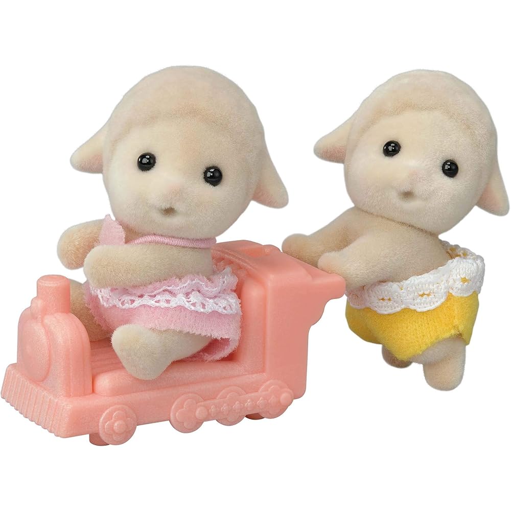 

Sylvanian Families EPOCH Twin Sheep Dolls ST Mark Certified Toy for Dollhouse Ages 3 and Up
