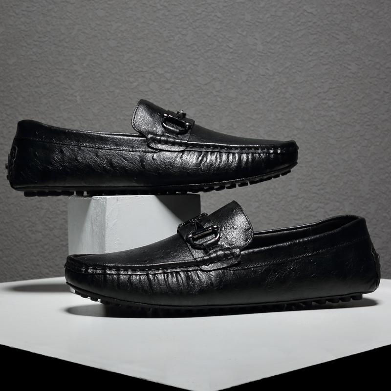 New Mens Loafers Genuine Leather Luxury Shoes Men Business Italian Flats Non -Slip Adulto Driving Shoes Classic Loafers Men