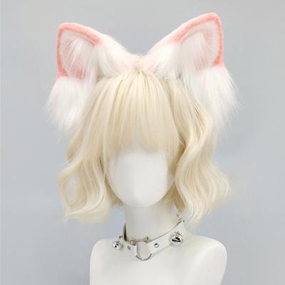 Ręcznie robiona opaska z uszami kota ze sztucznego futra, nakrycie głowy w stylu Animie dla kobiet i nastolatek, akcesoria do kostiumu Cosplay, imprezy, przebierania