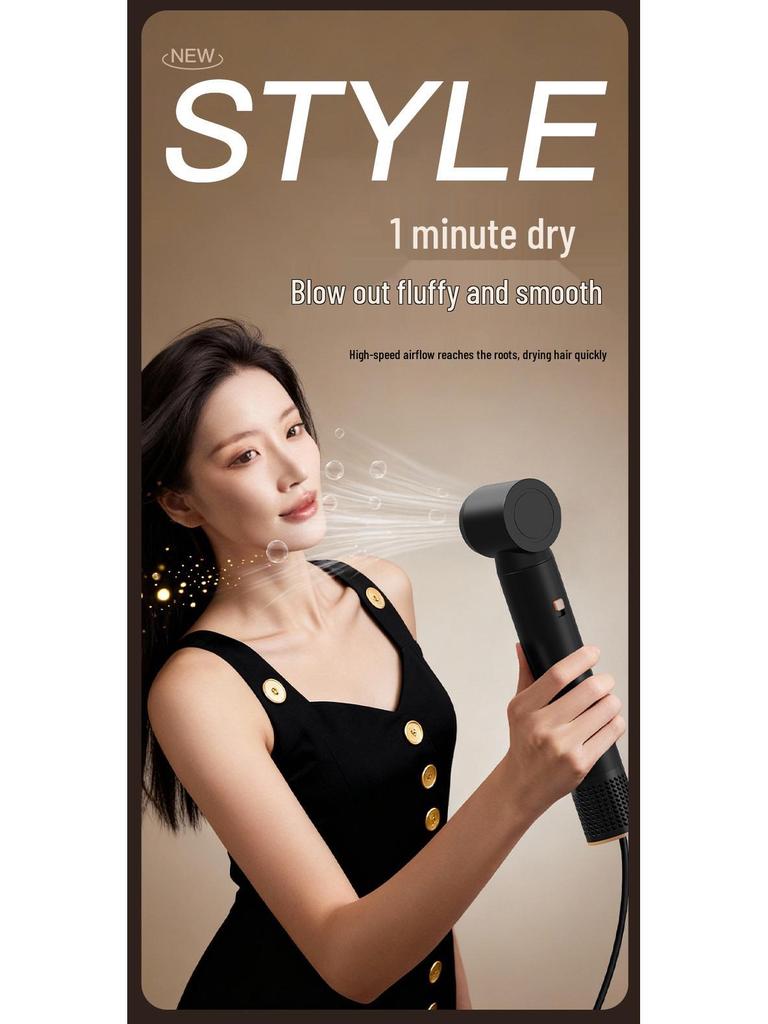 Çok Fonksiyonlu Hızlı Kuruyan Saç Kurutucu ve Maşa – Kabarık Modeller İçin Altı Bir Arada Sıcak Hava Tarağı