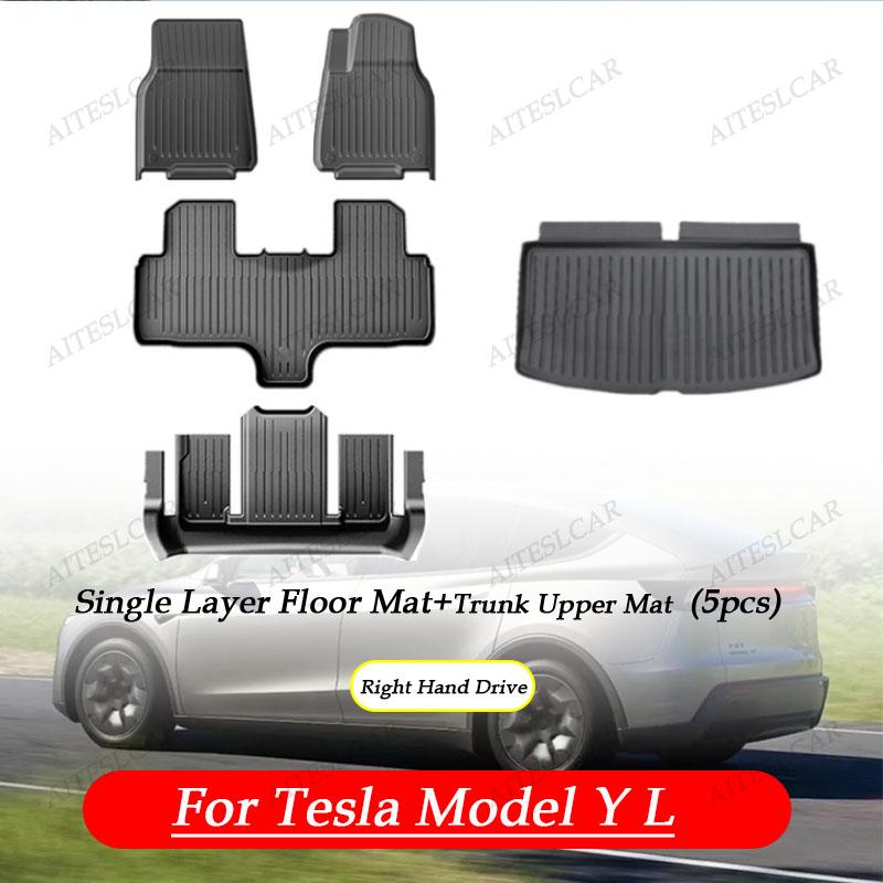 Custom TPE Car Floor Mats For Tesla Model YL Full Coverage Waterproof Anti-slip Durable All Weather Auto Foot Liners Car Interio