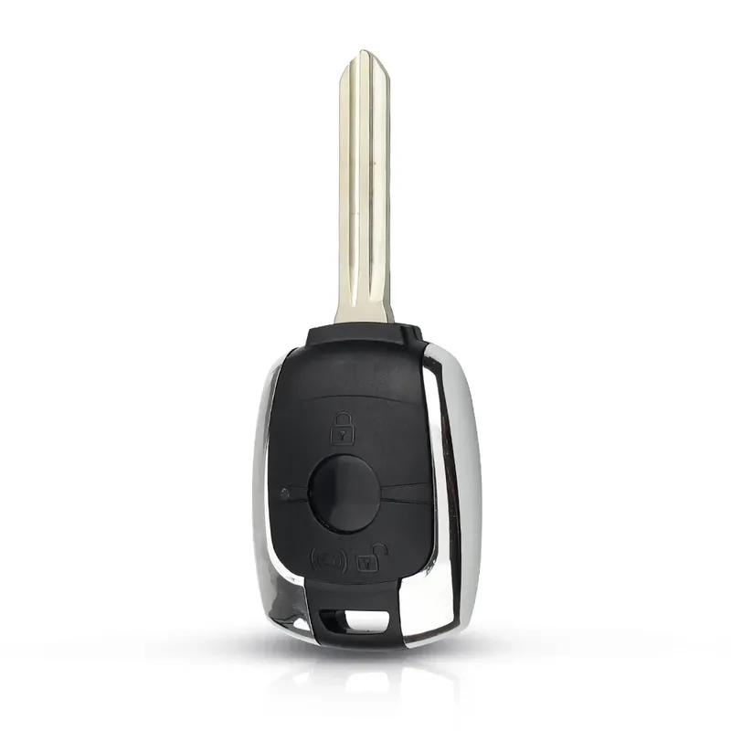 KEYYOU 2 Buttons Fob Replacement Remote Key Shell Case For SsangYong Actyon Kyron Rexton Korando 2012 With Uncut Blade Car Keys
