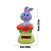 Solar Powered Dancing Toys Car Bunny Shaking Doll Interior Ornament Rabbit Dancing Bobble Shaking Head Decorative For Car