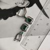 Silver Earrings with Nano Emerald 2.367ct (2197423)