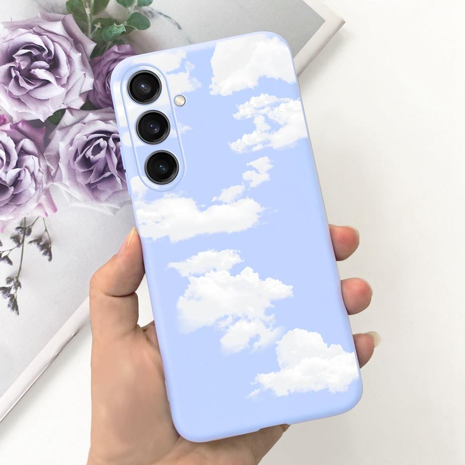 For Samsung Galaxy A55 Case Pretty Cartoon Girls Sunflower Cover Soft TPU Phone Case For Samsung A15 A25 A35 A55 5G Fundas Coque