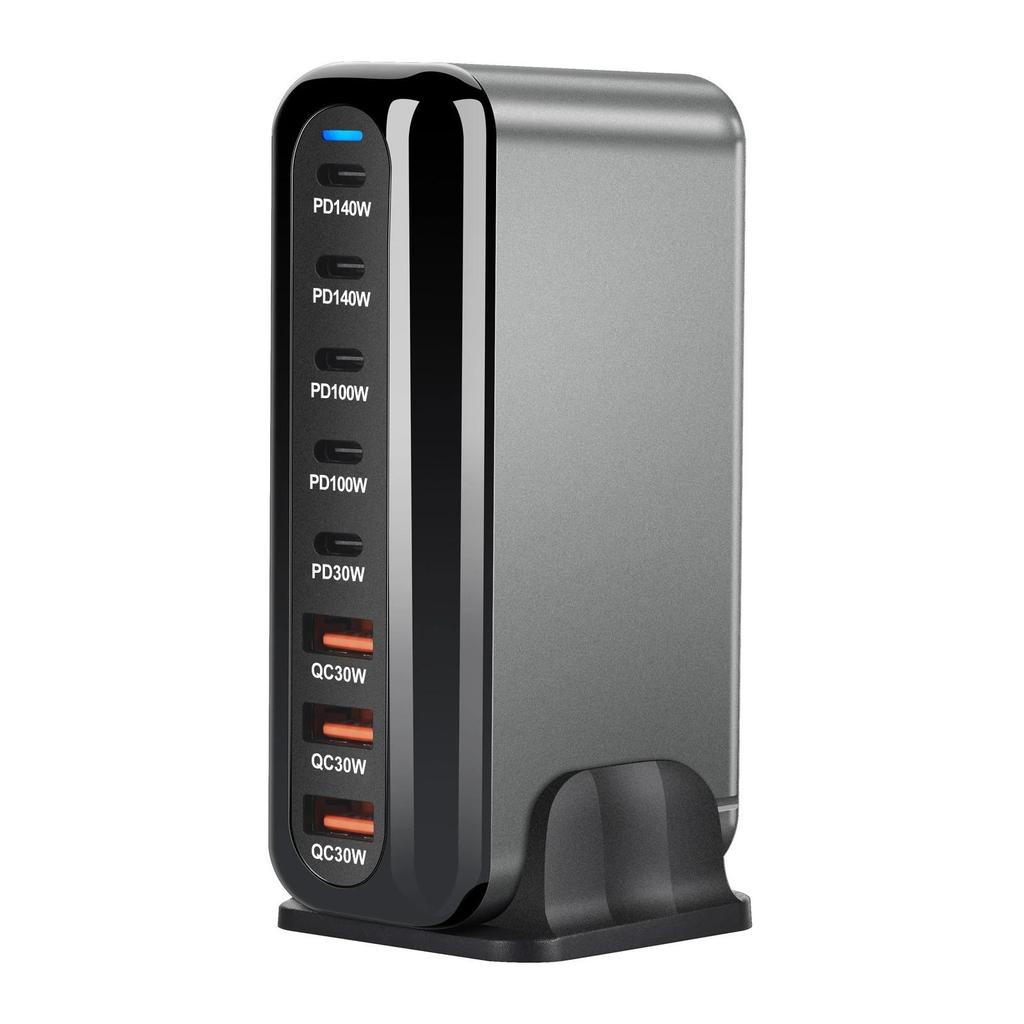 600W GaN Charger Hub Multi Ports QC PD USB C Fast Charging Station Adapter Compatible for IPhone 16/15/14 IPad MacBook Laptop