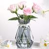 Vase Stylish Glass Single Flower Holder Simple Container Transparent Base Decorative Home Decoration Height 15CM