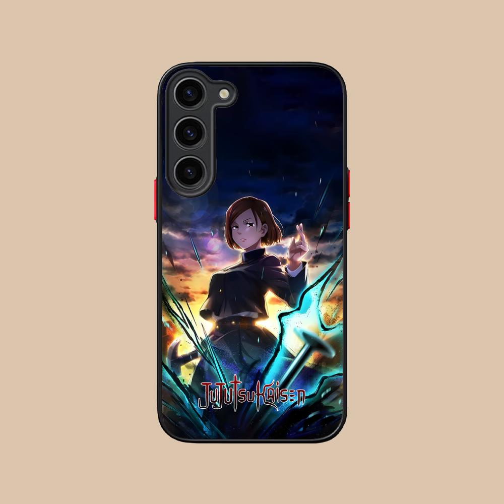 Jujutsu Kaisen Nobara Silicone Mobile Phone Case for Samsung Galaxy S26 S25 S24 S23 S22 S21 Plus FE Ultra Colorful Cover