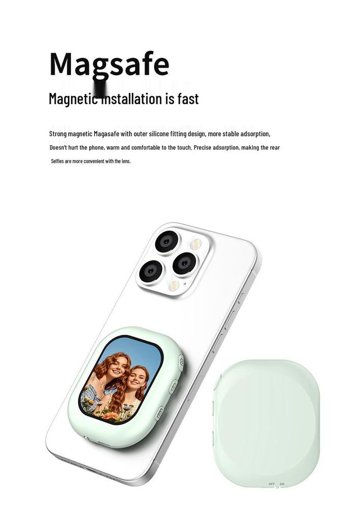 Mini Magnetic Selfie Stick with Remote and Screen Mirroring for Vlogging