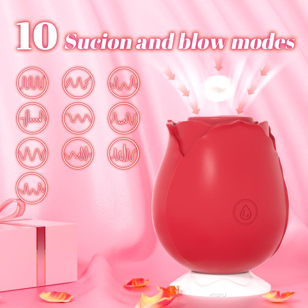 Rose-Sucking Vibrator for Women Vacuum Stimulator Oral Nipple Clit Sucker Adults Female Sex Shop Sex Toys for Women