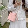 IELGY Cloud Puff Bag, Women's Pink Strap Chain Bag, Fashion Versatile Niche Shoulder Crossbody Bucket Bag