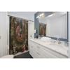 Gothic Shower Curtain Vintage Angel Renaissance Black Bathroom Decor
